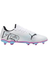 Buty Puma Future 7 Play FG/AG M 107723 01 białe. Kolor: biały. Materiał: materiał, syntetyk. Szerokość cholewki: normalna. Sport: piłka nożna #2