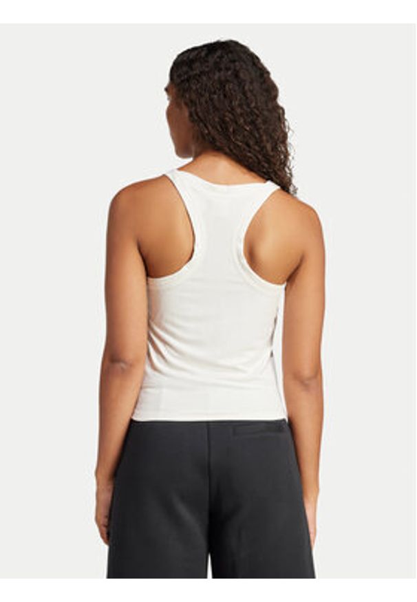 Adidas - adidas Top Premium Essentials JD4768 Biały Slim Fit. Kolor: biały