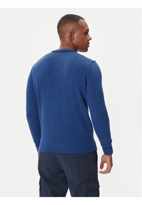 Aeronautica Militare Sweter 252MA1608UL00924 Niebieski Regular Fit. Kolor: niebieski. Materiał: wełna