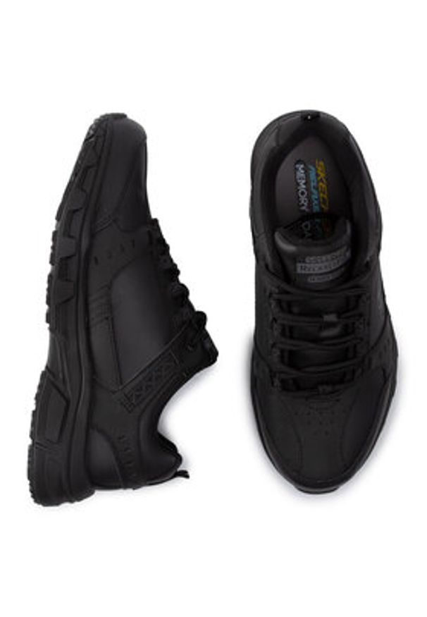 skechers - Skechers Sneakersy Redwick 51896/BBK Czarny. Kolor: czarny. Materiał: syntetyk, skóra