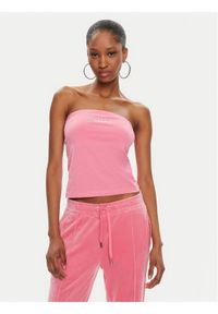 Juicy Couture Top Babey JCWCT23310 Różowy Slim Fit. Kolor: różowy. Materiał: bawełna