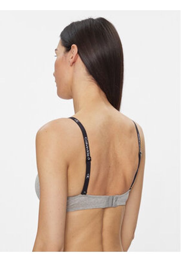 Calvin Klein Underwear Biustonosz z fiszbiną Lightly Lined Demi 000QF7219E Szary. Kolor: szary. Materiał: bawełna