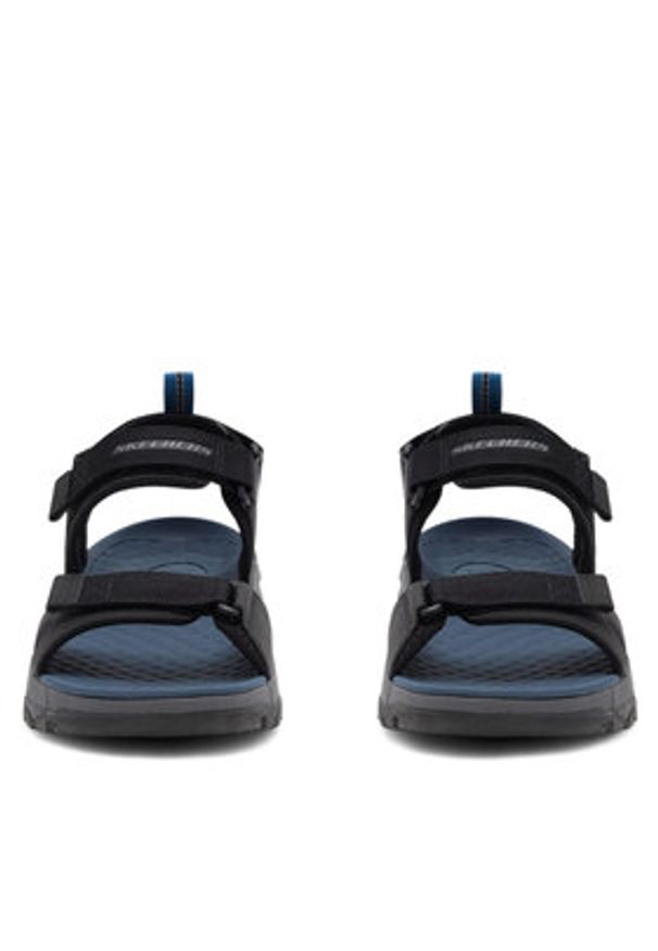 skechers - Skechers Sandały 205112 BLK Czarny. Kolor: czarny. Materiał: materiał