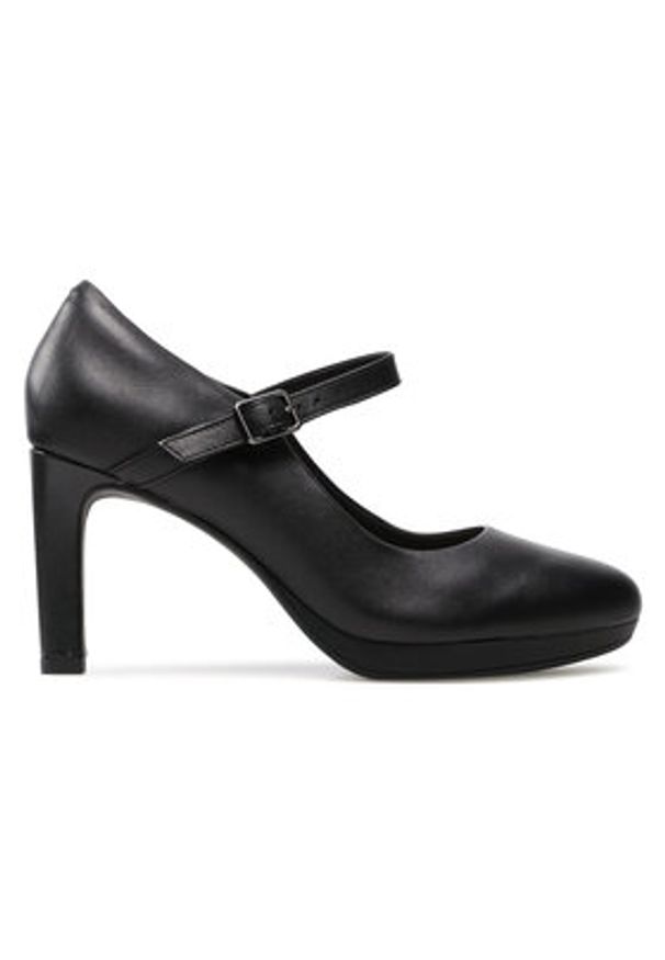 Clarks Półbuty Ambyr Shine 261577844 Czarny. Kolor: czarny. Materiał: skóra