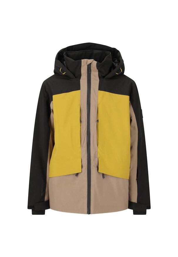 Dziecięca kurtka narciarska Whistler Kingland. Kolor: wielokolorowy, czarny, brązowy. Sport: narciarstwo