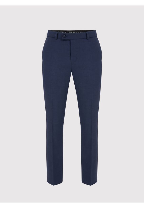 Pako Lorente - PAKO LORENTE – Spodnie garniturowe w kolorze granatowym. Kolor: niebieski. Materiał: poliester, wełna, elastan. Styl: elegancki