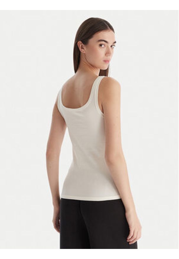 Hunkemöller Top Singlet 302723 Biały Slim Fit. Kolor: biały. Materiał: bawełna