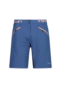 Szorty damskie z wewnętrzną dzianinową bielizną CMP Free. Kolor: niebieski, wielokolorowy, pomarańczowy. Materiał: dzianina. Długość: krótkie. Sport: kolarstwo #1