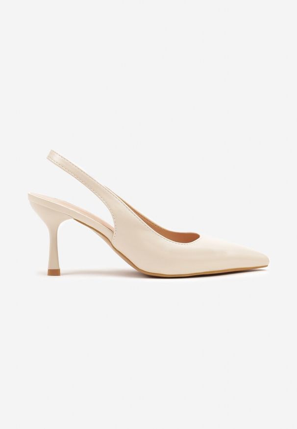 Born2be - Beżowe Sandały na Szpilce z Odkrytą Piętą Delariael. Okazja: na co dzień. Zapięcie: pasek. Kolor: beżowy. Obcas: na szpilce. Styl: casual, elegancki