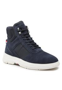 TOMMY HILFIGER - Tommy Hilfiger Sneakersy Core Mix Suede Hybrid Boot FM0FM04596 Granatowy. Kolor: niebieski. Materiał: skóra, zamsz #7