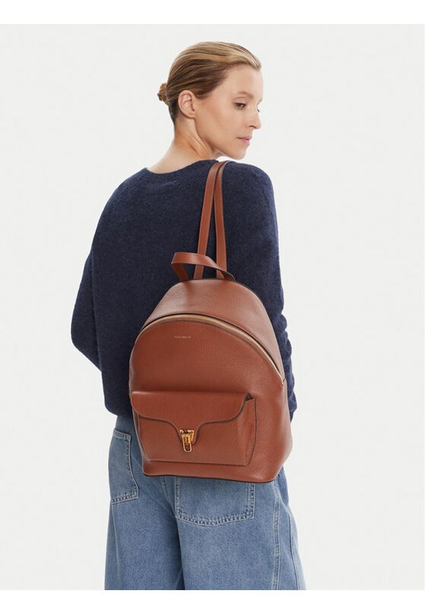 Coccinelle Plecak TFK Coccinelle Beat Grneratio E1 TFK 14 02 01 Brązowy. Kolor: brązowy. Materiał: skóra
