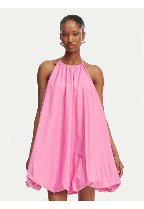 Rinascimento Sukienka koktajlowa CFC0124139003 Różowy Regular Fit. Kolor: różowy. Materiał: bawełna. Styl: wizytowy