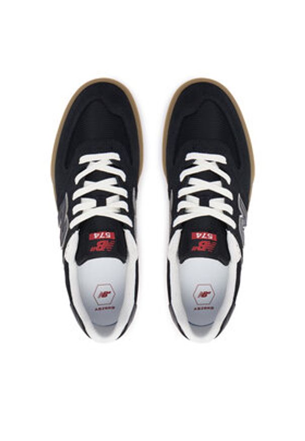 New Balance Tenisówki Numeric 574 Vulc UN574VBA Czarny. Kolor: czarny. Materiał: zamsz, skóra