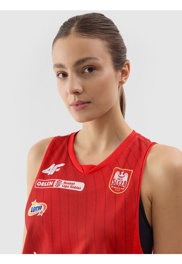 4f - 4F Tank top replika wyjazdowy z sezonu 2023/24 damski 4F x 1KS Ślęza Wrocław - multikolor XXL. Kolor: wielokolorowy. Materiał: dzianina