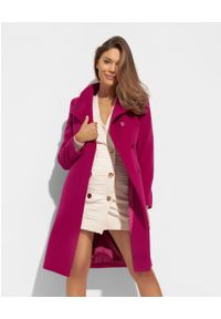 CINZIA ROCCA - Kaszmirowy płaszcz w kolorze fuksji. Kolor: różowy, wielokolorowy, fioletowy. Materiał: kaszmir #2