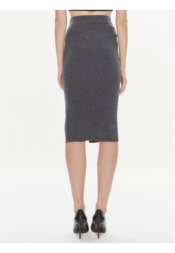 Pinko Spódnica midi Siamese 101844 A15S Szary Slim Fit. Kolor: szary. Materiał: wełna