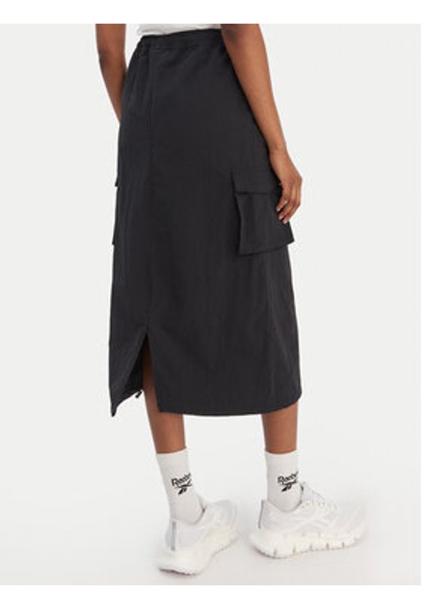 Reebok Spódnica midi Gabrielle RK25513CCW Czarny Regular Fit. Kolor: czarny. Materiał: syntetyk