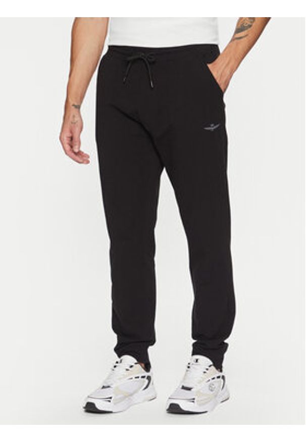 Aeronautica Militare Bluza 242TF082F459 Czarny Regular Fit. Kolor: czarny. Materiał: bawełna