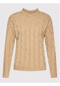 United Colors of Benetton - United Colors Of Benetton Sweter 1335D2467 Brązowy Regular Fit. Kolor: brązowy. Materiał: syntetyk