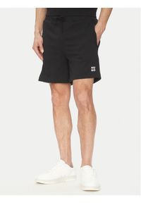 Hugo - HUGO Szorty sportowe 50540139 Czarny Regular Fit. Kolor: czarny. Materiał: bawełna. Styl: sportowy