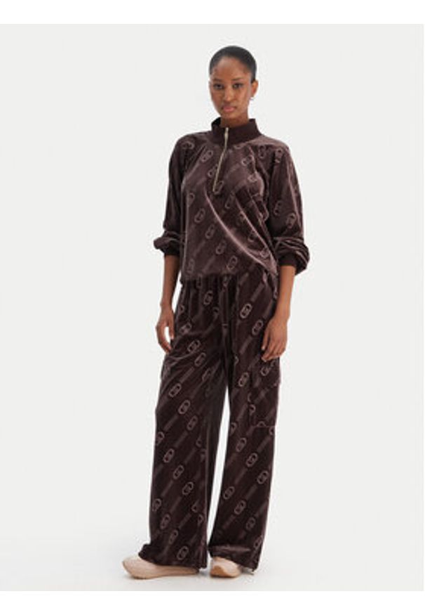Liu Jo Sport Spodnie dresowe TF5111 J4955 Brązowy Relaxed Fit. Kolor: brązowy. Materiał: syntetyk