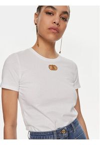 Elisabetta Franchi T-Shirt MA-52N-41E2-V180 Biały Regular Fit. Kolor: biały. Materiał: bawełna #5