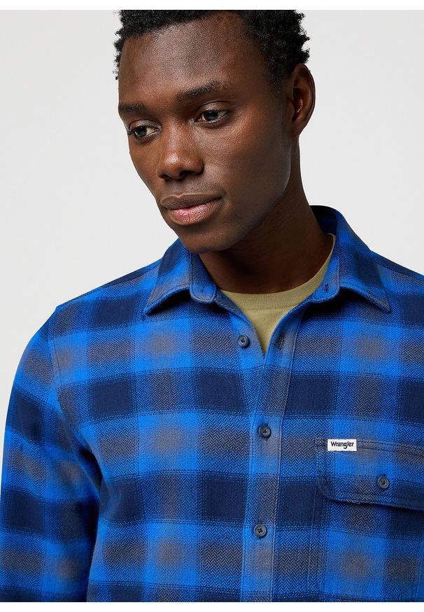 Wrangler - MESKA KOSZULA WRANGLER 1 PKT INDIGO SHIRT ICY INDIGO 112371524