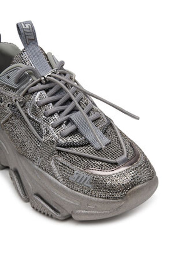 Steve Madden Sneakersy Vault 2R SM11003549 Srebrny. Kolor: srebrny. Materiał: materiał