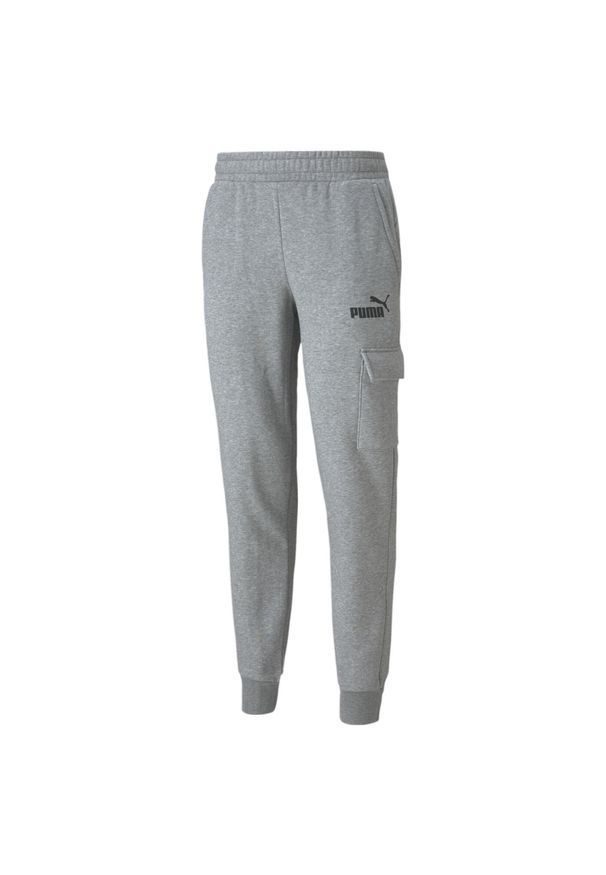 Puma - Męskie bojówki Essentials PUMA Medium Gray Heather. Kolor: szary. Długość: długie