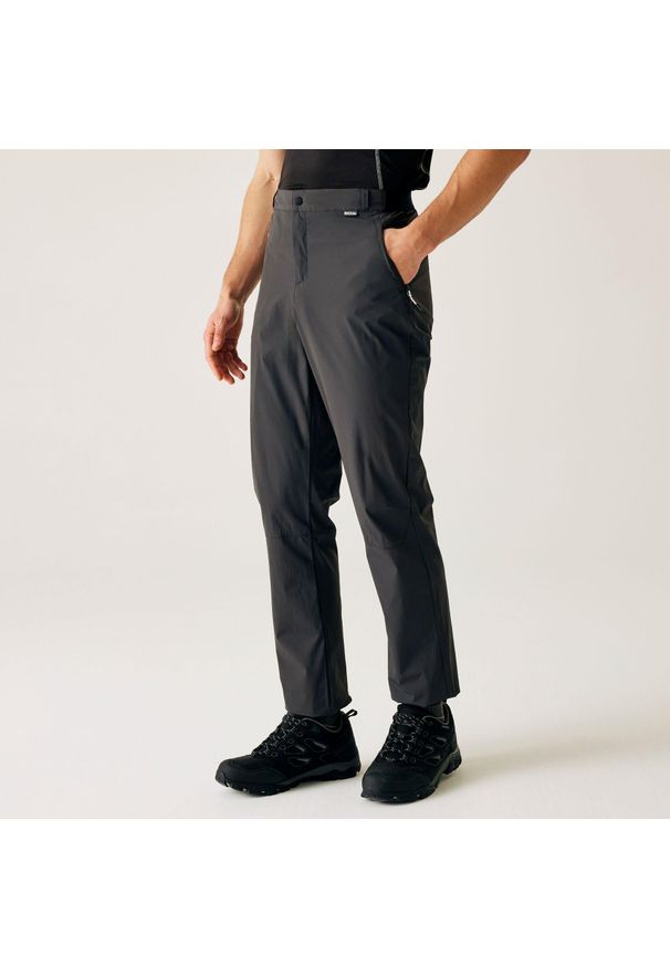 Regatta - Męskie spodnie podróżne Light Packaway. Kolor: szary. Sezon: lato. Sport: turystyka piesza