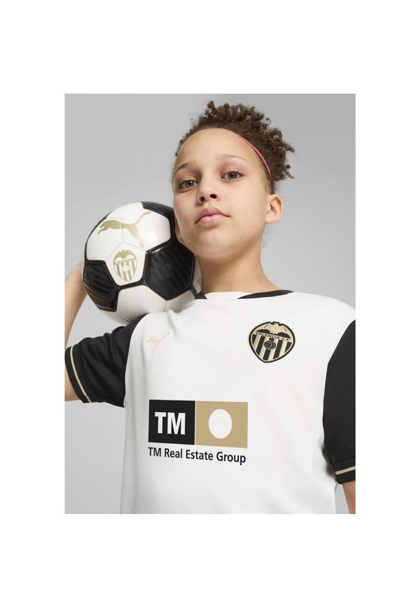Puma - Młodzieżowa koszulka domowa Valencia CF 24/25 PUMA White Black. Kolor: wielokolorowy, biały, czarny. Sport: piłka nożna