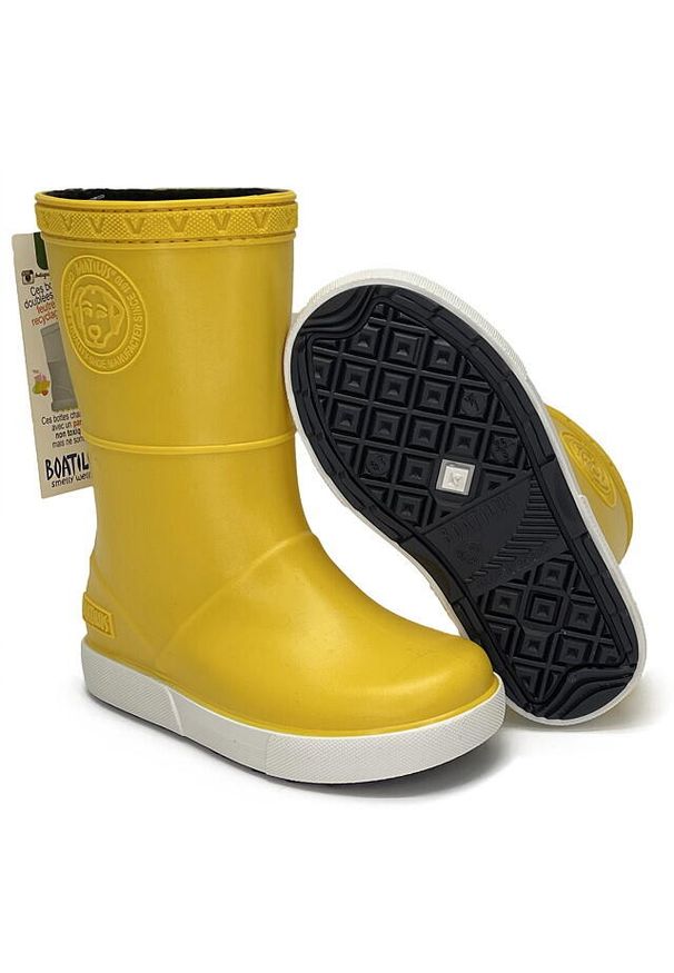 Boatilus - Kalosze dziecięce BOATILUS PENGUY RAIN BOOT. Kolor: żółty