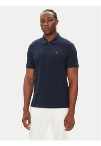 Calvin Klein Jeans Polo LV040EM269 Granatowy Regular Fit. Typ kołnierza: polo. Kolor: niebieski. Materiał: bawełna