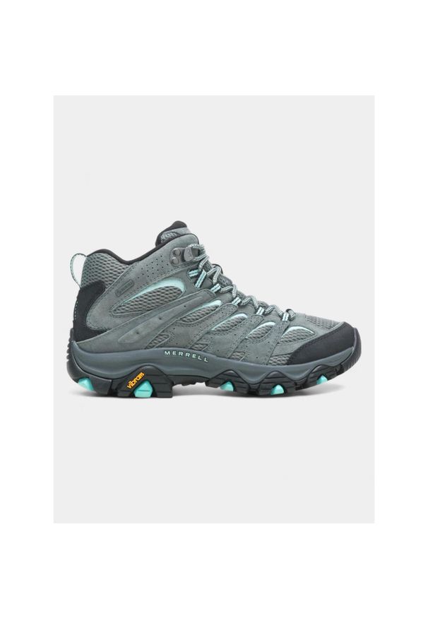 Buty turystyczne damskie Merrell Moab 3 Mid GTX. Kolor: zielony, wielokolorowy, szary. Materiał: skóra. Szerokość cholewki: normalna