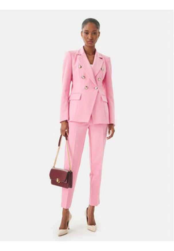 Maryley Spodnie materiałowe 26EB52Z/43BB Różowy jasny Regular Fit. Kolor: różowy. Materiał: syntetyk