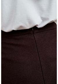 Marie Zélie - Spódnica Driada czekoladowy brąz wełna. Kolor: brązowy. Materiał: wełna. Wzór: motyw zwierzęcy #2