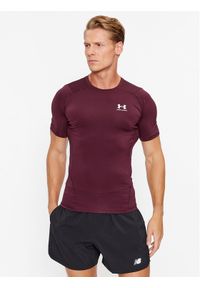 Under Armour T-Shirt Ua Hg Armour Comp Ss 1361518 Bordowy Compression Fit. Kolor: czerwony. Materiał: syntetyk #1