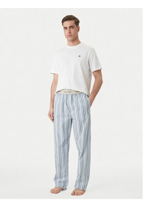 Calvin Klein Underwear Spodnie piżamowe LV00NM2944 Błękitny Regular Fit. Kolor: niebieski. Materiał: bawełna