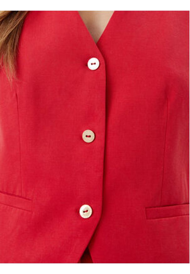 LOLA CASADEMUNT Kamizelka LS2502007 Czerwony Regular Fit. Kolor: czerwony. Materiał: lyocell