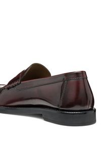 Geox Mokasyny U Recanati U55HVB 00038 C7011 Bordowy. Kolor: czerwony. Materiał: skóra