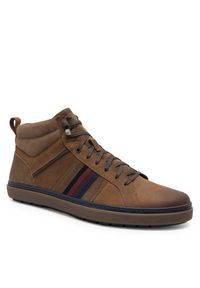 Sneakersy Lasocki. Kolor: brązowy