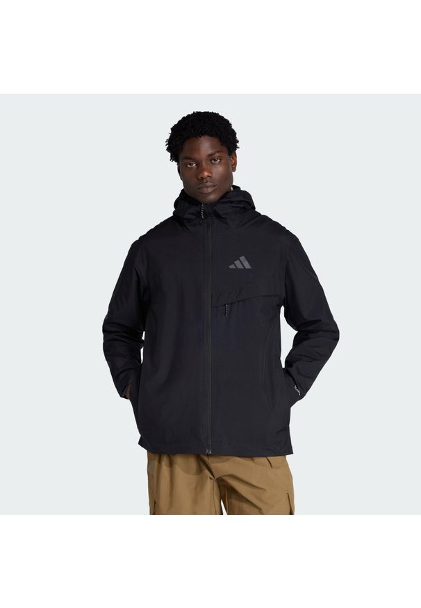 Adidas - Dwuwarstwowa Kurtka Przeciwdeszczowa Terrex Multi Climaproof. Kolor: czarny. Technologia: ClimaProof (Adidas)