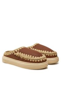 Mou Kapcie Eskimo Bold Clog FW411010B Brązowy. Kolor: brązowy. Materiał: skóra #5