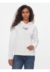 Tommy Jeans Bluza Essential Logo 2+ DW0DW16406 Biały Boxy Fit. Kolor: biały. Materiał: bawełna, syntetyk #1