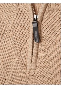 Pierre Cardin Sweter C5 51122/5076/8115 Beżowy Regular Fit. Kolor: beżowy. Materiał: wełna, bawełna #5