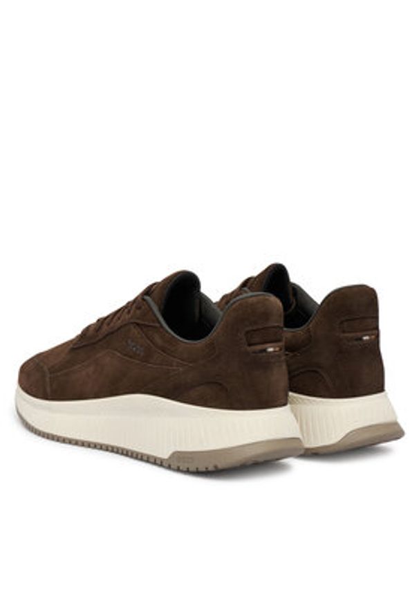 BOSS Sneakersy Ttnm Evo 50563920 Brązowy. Kolor: brązowy. Materiał: skóra, zamsz
