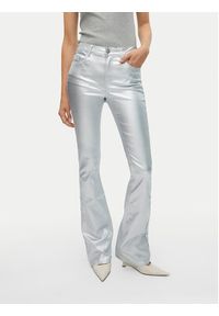 Vero Moda Spodnie materiałowe Flash 10329072 Srebrny Flared Fit. Kolor: srebrny. Materiał: wiskoza #5