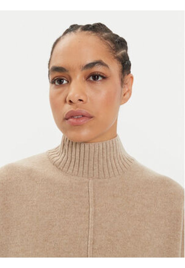IVY & OAK - IVY OAK Sweter Kareen Rose IO113147 Beżowy Loose Fit. Kolor: beżowy. Materiał: wełna