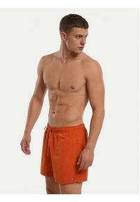 TOMMY HILFIGER - Tommy Hilfiger Szorty kąpielowe UM0UM03477 Pomarańczowy Regular Fit. Kolor: pomarańczowy. Materiał: syntetyk #2