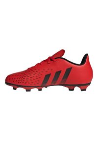 Adidas - Buty piłkarskie adidas Predator Freak.4 FxG Jr FY6322 czerwone czerwone. Zapięcie: sznurówki. Kolor: czerwony. Materiał: włókno, syntetyk. Szerokość cholewki: normalna. Sport: piłka nożna